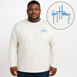 Men's Guy Harvey Long Sleeve T-Shirt Size 2XL White